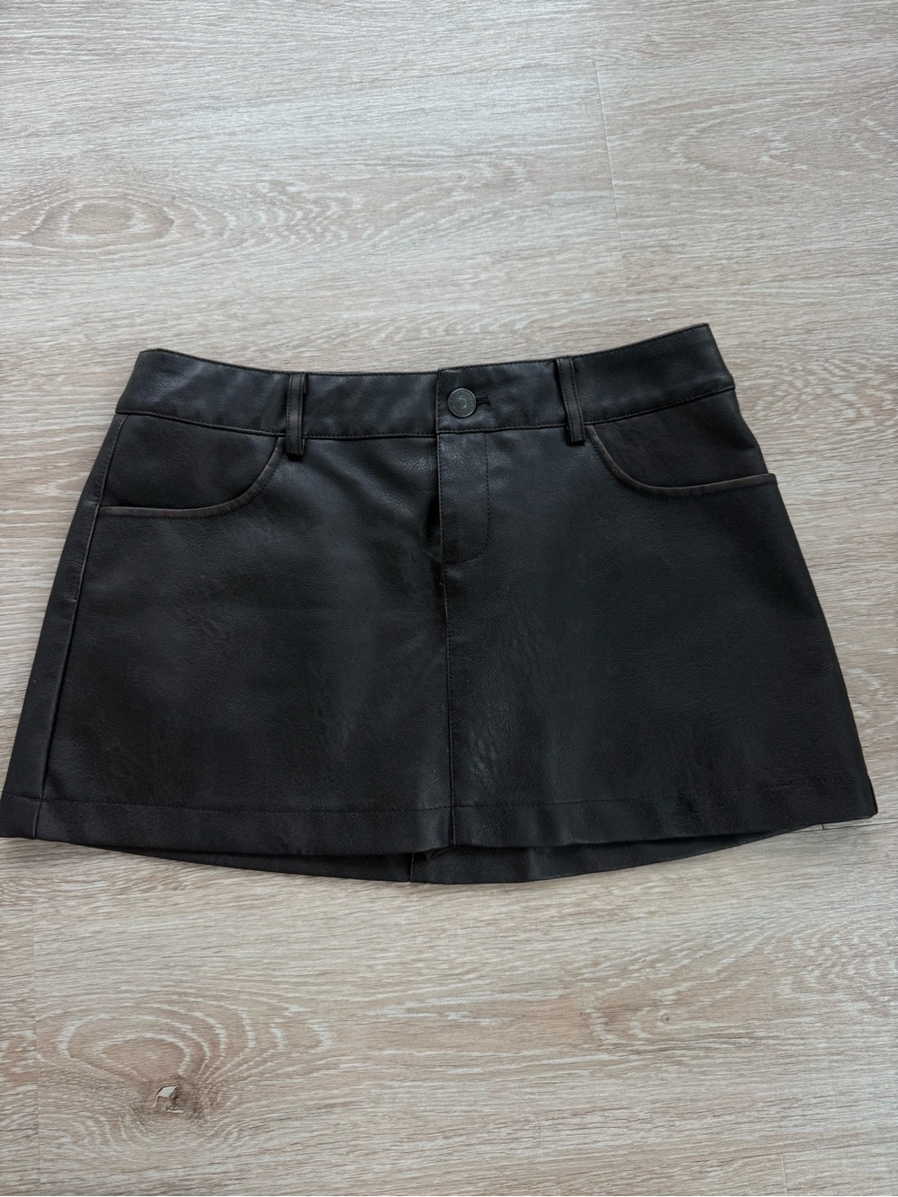 Faux Leather Mini Skirt